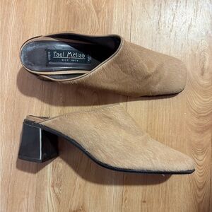 Tab Fur Heeled Mules!